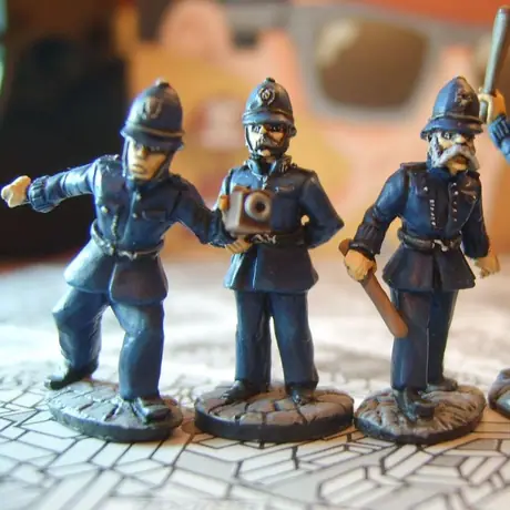 The detective pieces replaced by peelers for that fog-shrouded London feel.