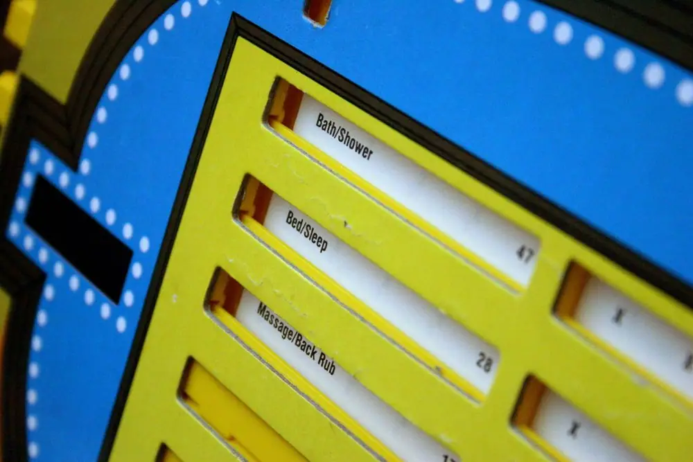 Closeup of the survey board