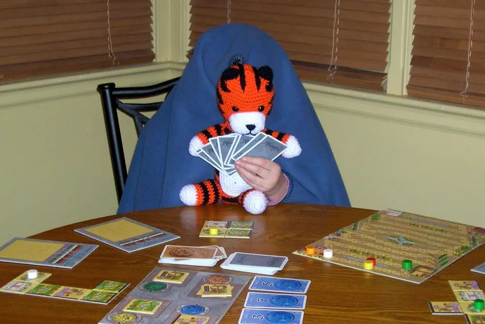 We weren't sure where our daughter was, but luckily Hobbes was willing to take her turn for her.
