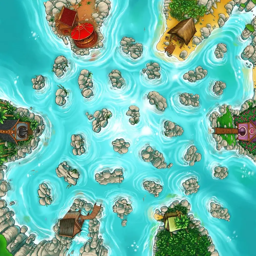 Les Dragons du Mekong, Editions du Matagot, 2012 – one non-finalized side of the game board
