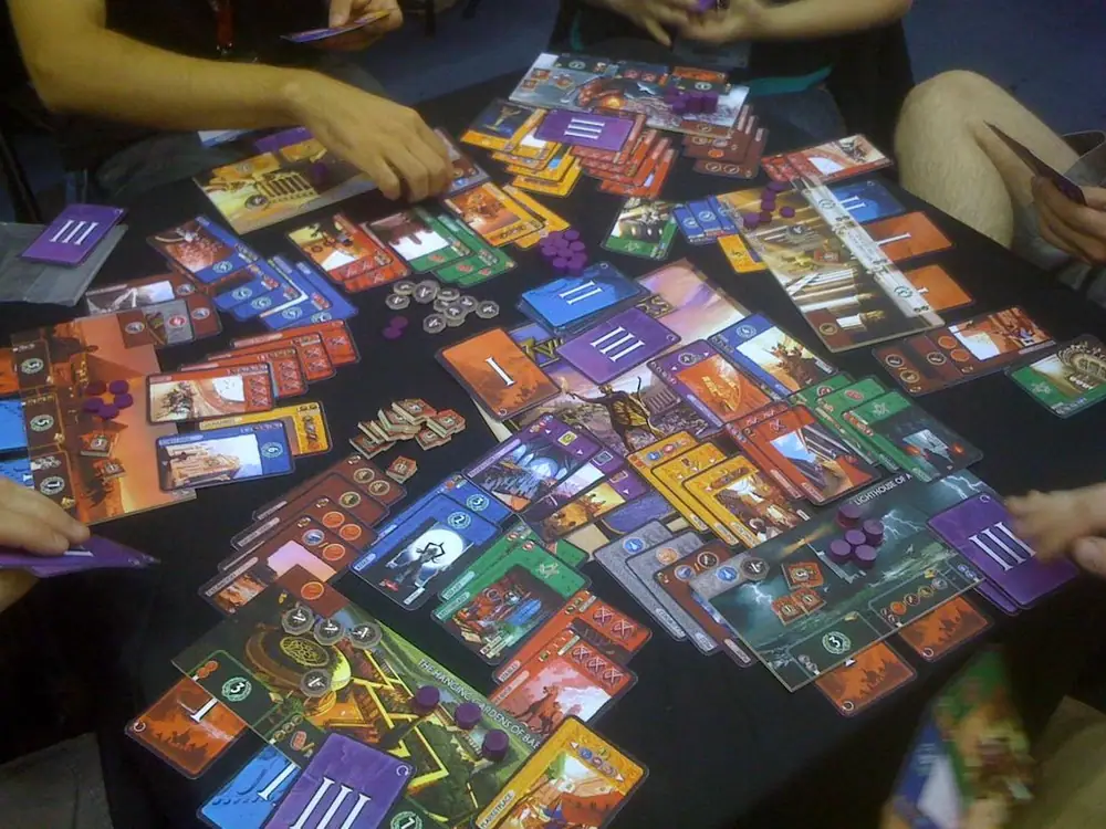 Near the end of a prototype game at GenCon 2010