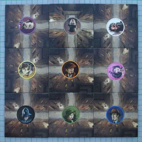 Tiles of the Whitechapell area including all the suspects!