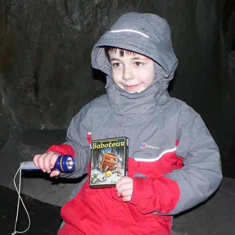 Saboteur deep underground in Cathedral Caverns