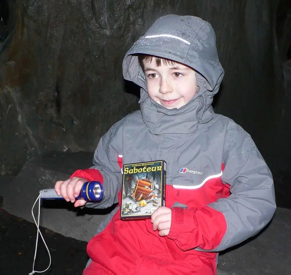 Saboteur deep underground in Cathedral Caverns