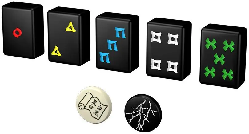Hanabi Deluxe, ABACUSSPIELE, 2013 – tiles replace cards in the deluxe edition (image provided by the publisher)